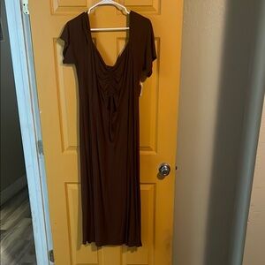 2X OLD NAVY BROWN KEYHOLE DRESS XXL NWT